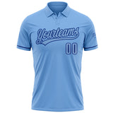 Custom Light Blue Royal Performance Vapor Golf Polo Shirt