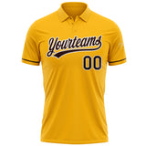 Custom Gold Brown-White Performance Vapor Golf Polo Shirt