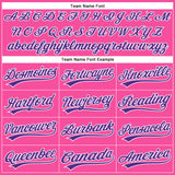 Custom Pink Purple-White Performance Vapor Golf Polo Shirt