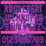 Custom Black Purple Pink 3D Pattern Design Magic Mushrooms Over Sacred Geometry Psychedelic Hallucination Performance Golf Polo Shirt