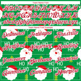 Custom Kelly Green Red-White 3D Christmas Santa Claus Performance Golf Polo Shirt