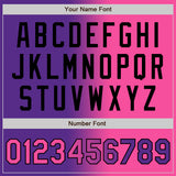 Custom Purple Pink-Black Authentic Gradient Fashion Baseball Jersey