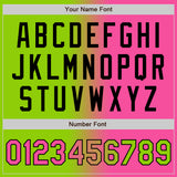 Custom Neon Green Pink-Black Authentic Gradient Fashion Baseball Jersey