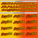 Custom Orange Yellow-Black Authentic Gradient Fashion Baseball Jersey