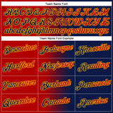 Custom Stitched Navy Red-Gold Gradient Fashion Sports Pullover Sweatshirt Hoodie