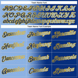 Custom Stitched Royal Light Blue-Gold Gradient Fashion Sports Pullover Sweatshirt Hoodie