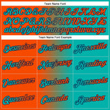 Custom Stitched Aqua Orange-Navy Gradient Fashion Sports Pullover Sweatshirt Hoodie