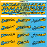 Custom Stitched Sky Blue Gold-Black Gradient Fashion Sports Pullover Sweatshirt Hoodie