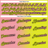 Custom Stitched Neon Yellow Medium Pink-Black Gradient Fashion Sports Pullover Sweatshirt Hoodie