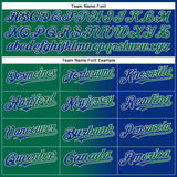 Custom Royal Kelly Green-Gray Authentic Gradient Fashion Baseball Jersey