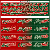 Custom Green Red-Cream Authentic Gradient Fashion Baseball Jersey