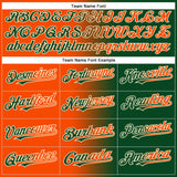 Custom Green Orange-Cream Authentic Gradient Fashion Baseball Jersey