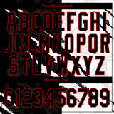 Custom Graffiti Pattern Red-Black 3D Scratch Authentic Baseball Jersey