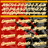 Custom Graffiti Pattern White Black-Yellow 3D Scratch Authentic Baseball Jersey