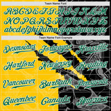 Custom Graffiti Pattern Kelly Green Yellow-Black 3D Scratch Authentic Baseball Jersey