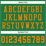 Custom Grass Green Bay Orange Mesh Authentic Football Jersey