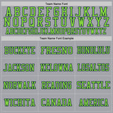 Custom Gray Neon Green-Navy Mesh Authentic Football Jersey