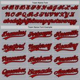 Custom Gray Red-Black Authentic Baseball Jersey