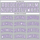 Custom Gray White-Purple Authentic Throwback Basketball Jersey