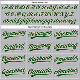 Custom Gray Green Pinstripe City Cream Authentic Baseball Jersey