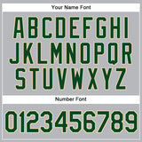 Custom Gray Green Pinstripe City Cream Authentic Baseball Jersey