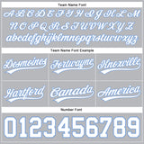 Custom Gray White-Light Blue Authentic Basketball Shorts
