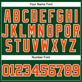 Custom Green Orange-White Authentic Baseball Jersey
