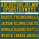 Custom Green Green-Gold Mesh Authentic Football Jersey