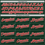 Custom Green Red-White Authentic Baseball Jersey