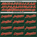 Custom Green Red-Cream Authentic Baseball Jersey