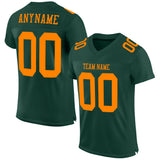 Custom Green Bay Orange Mesh Authentic Football Jersey
