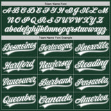 Custom Green White-Gray Authentic Baseball Jersey