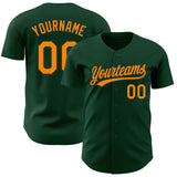 Custom Green Bay Orange Authentic Baseball Jersey