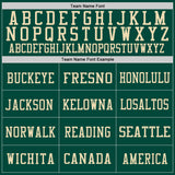 Custom Green Vintage USA Flag-City Cream Mesh Authentic Football Jersey