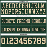 Custom Green City Cream-Black Authentic Football Jersey