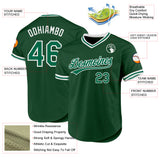 Custom Green Kelly Green-White Authentic Throwback Baseball Jersey