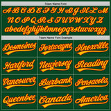 Custom Green Red-Gold Authentic Throwback Baseball Jersey