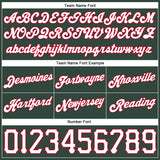 Custom Hunter Green White Pinstripe White-Red Authentic Basketball Shorts