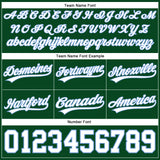 Custom Hunter Green White-Light Blue Authentic Throwback Basketball Shorts