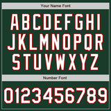 Custom Green White-Red Bomber Full-Snap Varsity Letterman Jacket