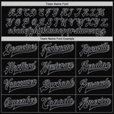 Custom Black Black-Gray Bomber Full-Snap Varsity Letterman Jacket