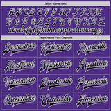 Custom Purple Black-White Bomber Full-Snap Varsity Letterman Two Tone Jacket