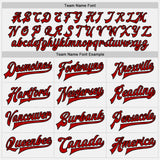 Custom White Black Pinstripe Red-Black Bomber Full-Snap Varsity Letterman Jacket