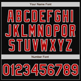 Custom Black Red-Kelly Green Bomber Full-Snap Varsity Letterman Split Fashion Jacket