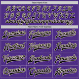 Custom Purple Cream-Black Bomber Full-Snap Varsity Letterman Split Fashion Jacket