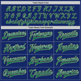 Custom Royal Kelly Green Cream-Black Bomber Full-Snap Varsity Letterman Jacket