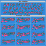 Custom Powder Blue Pink-Kelly Green Bomber Full-Snap Varsity Letterman Jacket