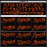 Custom Black Orange Pinstripe Orange Bomber Full-Snap Varsity Letterman Jacket
