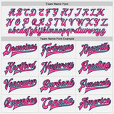 Custom White Light Blue-Pink Bomber Full-Snap Varsity Letterman Two Tone Jacket