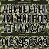 Custom Camo Black-White Geometric Camouflage 3D Bomber Full-Snap Varsity Letterman Salute To Service Jacket